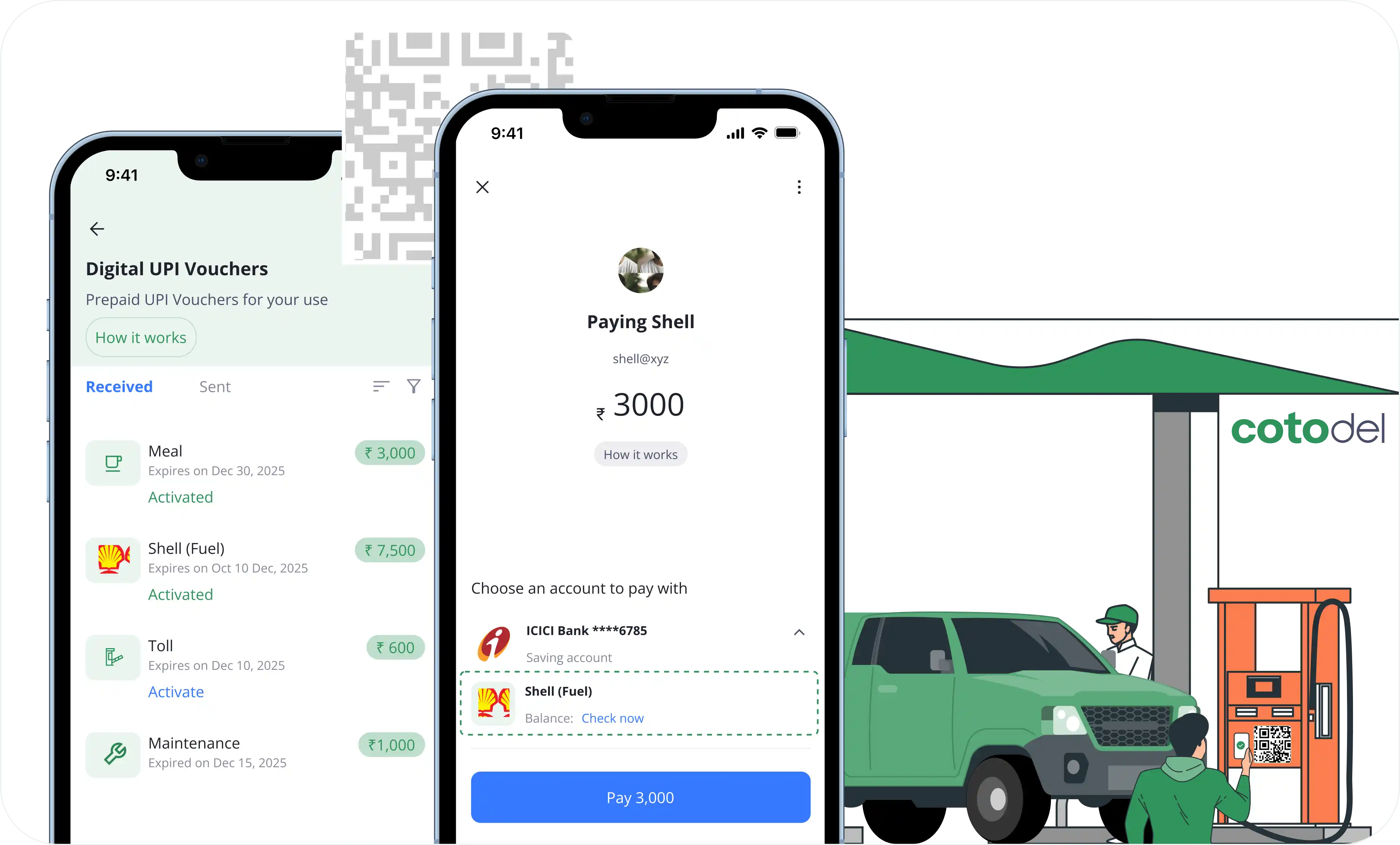 UPI Digital voucher for Fuel